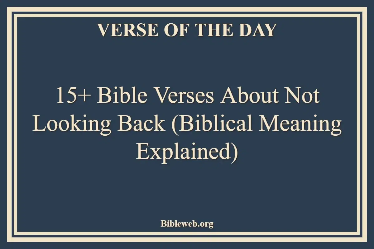 15+ Bible Verses About Not Looking Back (Biblical Meaning Explained)