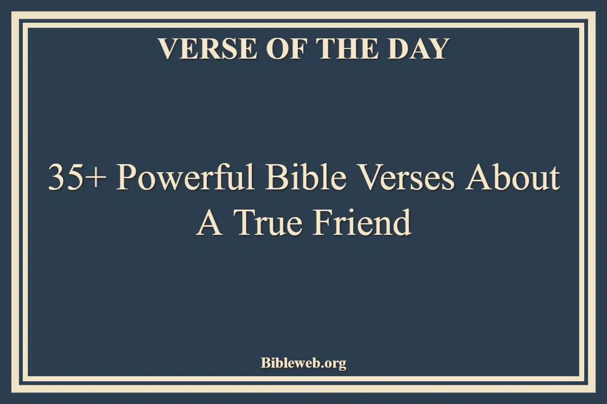 35+ Powerful Bible Verses About A True Friend