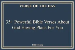 35+ Powerful Bible Verses About God Having Plans For You