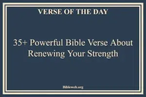 35+ Powerful Bible Verse About Renewing Your Strength