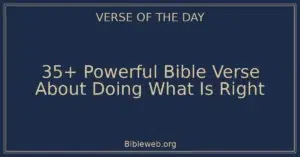 35+ Powerful Bible Verse About Doing What Is Right