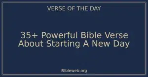 35+ Powerful Bible Verse About Starting A New Day