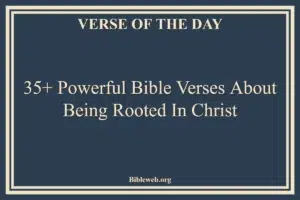 35+ Powerful Bible Verses About Being Rooted In Christ