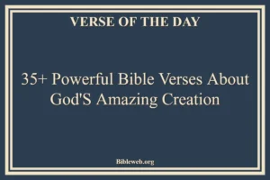 35+ Powerful Bible Verses About God'S Amazing Creation