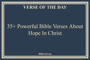 35+ Powerful Bible Verses About Hope In Christ