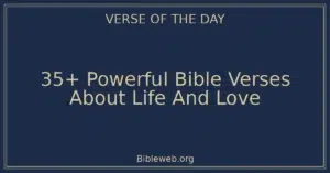 35+ Powerful Bible Verses About Life And Love