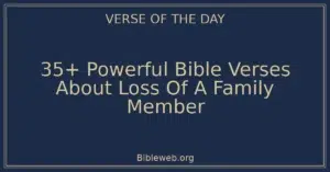 35+ Powerful Bible Verses About Loss Of A Family Member