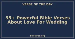 35+ Powerful Bible Verses About Love For Wedding