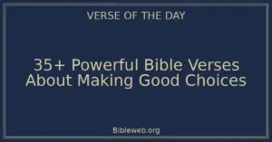 35+ Powerful Bible Verses About Making Good Choices