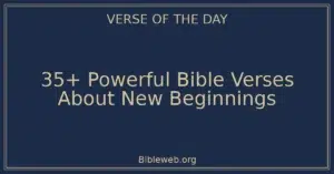 35+ Powerful Bible Verses About New Beginnings