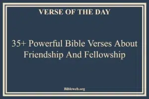 35+ Powerful Bible Verses About Friendship And Fellowship