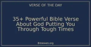 35+ Powerful Bible Verse About God Putting You Through Tough Times