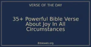 35+ Powerful Bible Verse About Joy In All Circumstances