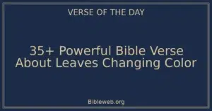 35+ Powerful Bible Verse About Leaves Changing Color