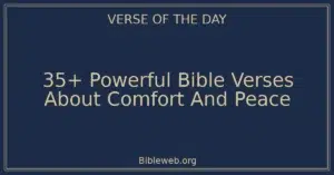 35+ Powerful Bible Verses About Comfort And Peace