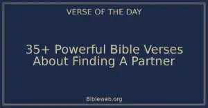 35+ Powerful Bible Verses About Finding A Partner