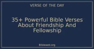 35+ Powerful Bible Verses About Friendship And Fellowship