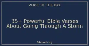 35+ Powerful Bible Verses About Going Through A Storm