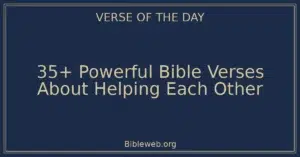 35+ Powerful Bible Verses About Helping Each Other