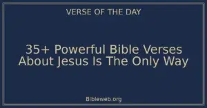 35+ Powerful Bible Verses About Jesus Is The Only Way