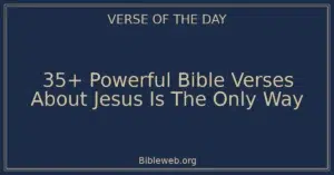 35+ Powerful Bible Verses About Jesus Is The Only Way