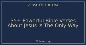 35+ Powerful Bible Verses About Jesus Is The Only Way