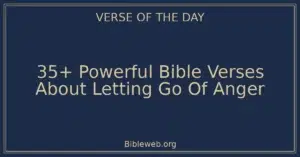 35+ Powerful Bible Verses About Letting Go Of Anger
