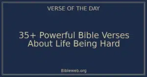 35+ Powerful Bible Verses About Life Being Hard