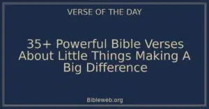 35+ Powerful Bible Verses About Little Things Making A Big Difference