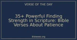 35+ Powerful Finding Strength in Scripture: Bible Verses About Patience