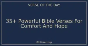 35+ Powerful Bible Verses For Comfort And Hope