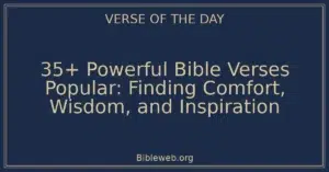 35+ Powerful Bible Verses Popular: Finding Comfort, Wisdom, and Inspiration