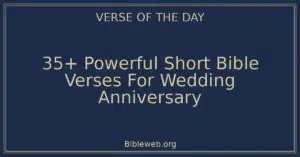 35+ Powerful Short Bible Verses For Wedding Anniversary