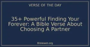35+ Powerful Finding Your Forever: A Bible Verse About Choosing A Partner
