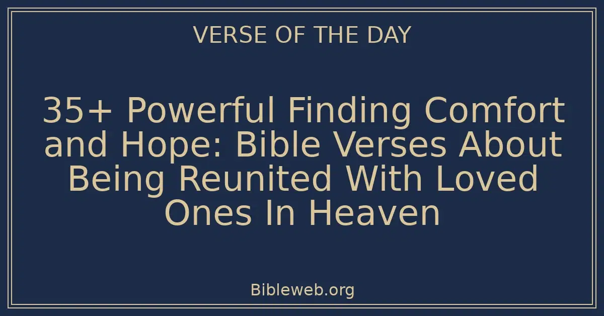 35+ Powerful Finding Comfort and Hope: Bible Verses About Being ...
