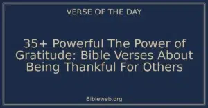 35+ Powerful The Power of Gratitude: Bible Verses About Being Thankful For Others