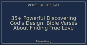 35+ Powerful Discovering God's Design: Bible Verses About Finding True Love