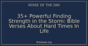 35+ Powerful Finding Strength in the Storm: Bible Verses About Hard Times In Life