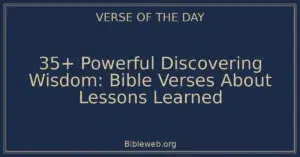 35+ Powerful Discovering Wisdom: Bible Verses About Lessons Learned