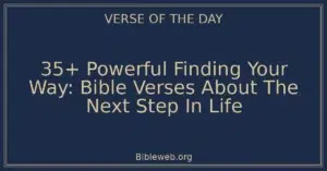 35+ Powerful Finding Your Way: Bible Verses About The Next Step In Life