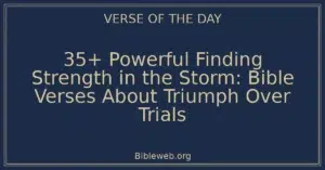 35+ Powerful Finding Strength in the Storm: Bible Verses About Triumph Over Trials