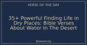 35+ Powerful Finding Life in Dry Places: Bible Verses About Water In The Desert