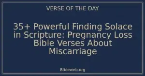 35+ Powerful Finding Solace in Scripture: Pregnancy Loss Bible Verses About Miscarriage
