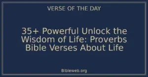 35+ Powerful Unlock the Wisdom of Life: Proverbs Bible Verses About Life