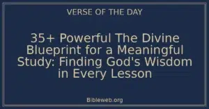 35+ Powerful The Divine Blueprint for a Meaningful Study: Finding God's Wisdom in Every Lesson