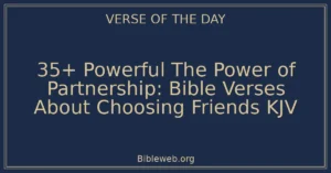 35+ Powerful The Power of Partnership: Bible Verses About Choosing Friends KJV