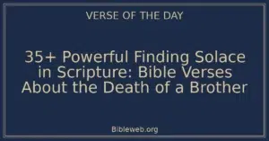 35+ Powerful Finding Solace in Scripture: Bible Verses About the Death of a Brother