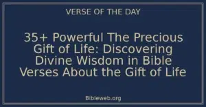 35+ Powerful The Precious Gift of Life: Discovering Divine Wisdom in Bible Verses About the Gift of Life