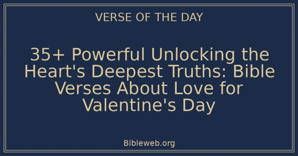 35+ Powerful Unlocking the Heart's Deepest Truths: Bible Verses About Love for Valentine's Day