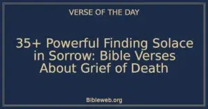 35+ Powerful Finding Solace in Sorrow: Bible Verses About Grief of Death